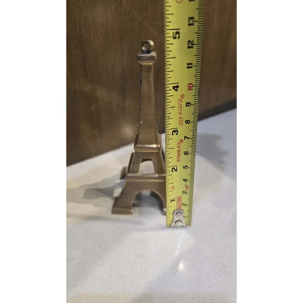 Restoration Hardware Solid Gold Brass Miniature Eiffel‎ Tower Ornament Decor